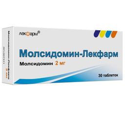 Молсидомин-Лекфарм таблетки 2 мг 30 шт