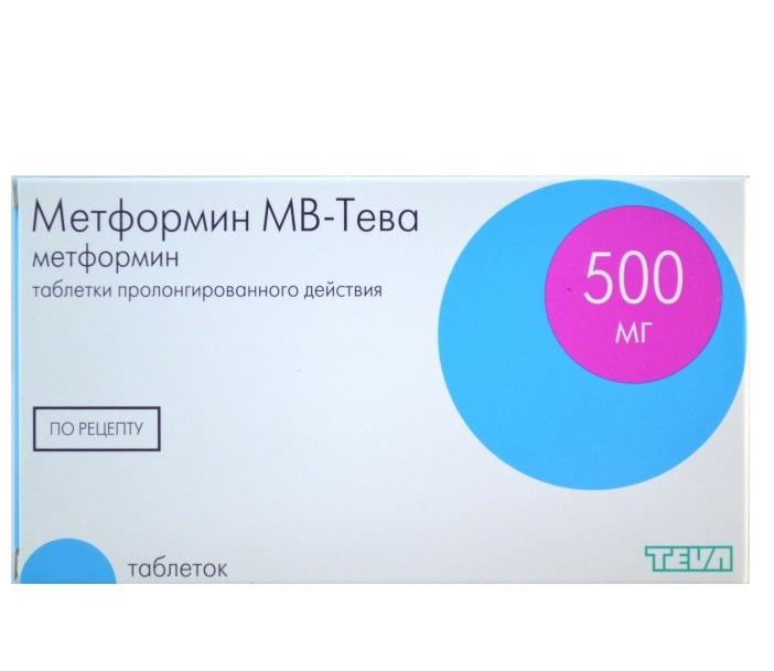 Метформин МВ-Тева таблетки 500мг 60 шт.