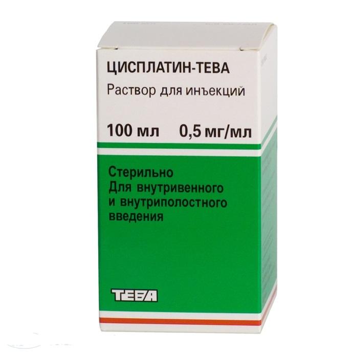Цисплатин-Тева концентрат 0,5 мг/ мл фл.100 мл 1 шт