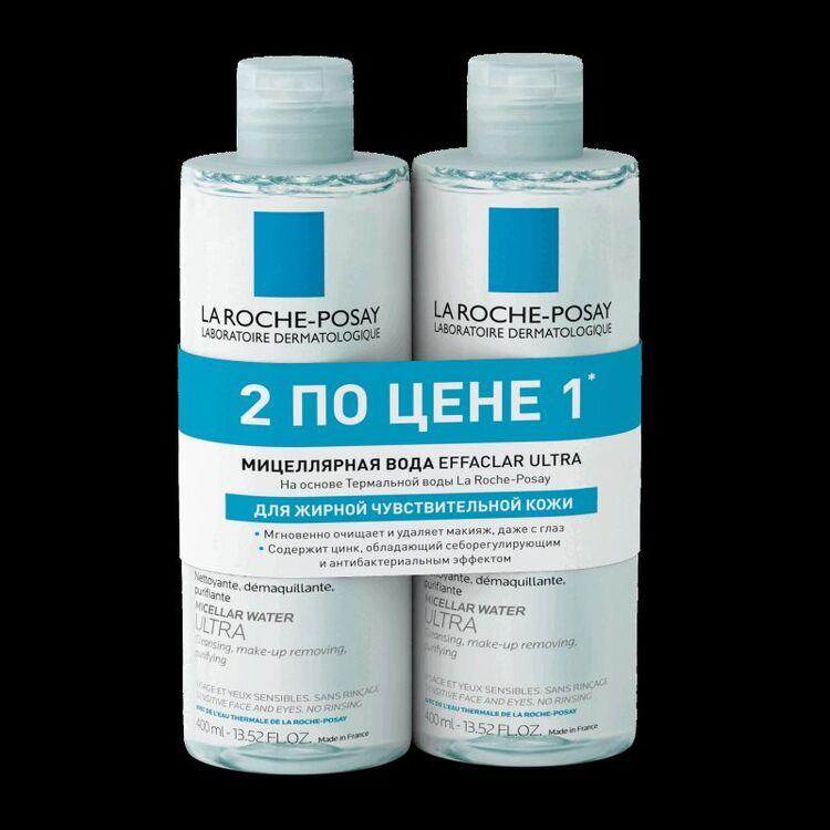 La Roche-Posay Набор Эфаклар Вода мицеллярная 400 мл 2 шт скидка 50% на второй продукт