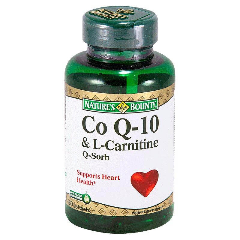 Natures Bounty Коэнзим Q10 и Л-Карнитин капсулы 1580 мг 60 шт