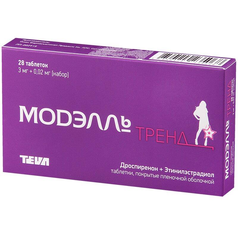 Модэлль Тренд таблетки 3 мг+0,02 мг 28 шт