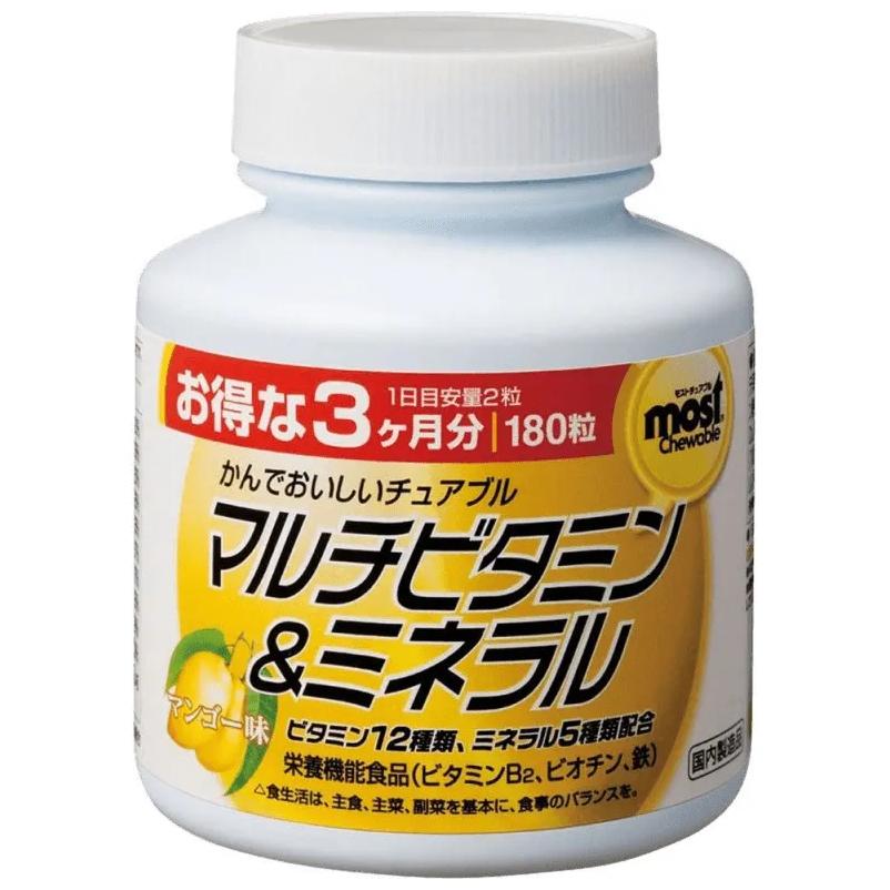 Orihiro Мультивитамины и минералы со вкусом Манго таблетки 180 шт