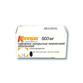 Кеппра таблетки 500 мг 30 шт