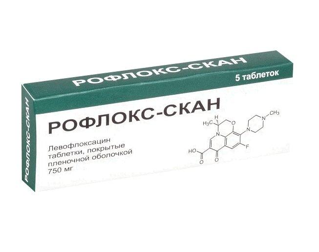 Рофлокс-Скан таб.п.п.о.750 мг 5 шт