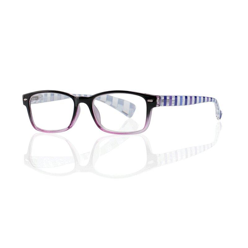 Очки корригирующие Kemner Optics пластик для чтения +3,0 с градиентом черно-фиолетовые