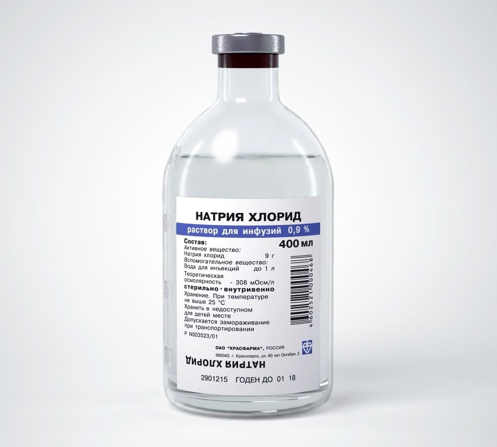 Натрия хлорид 0.9% раствор 400 мл N1