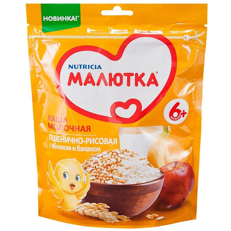 Детское питание Малютка каша мол. сух. пшенично-рисовая Яблоко-Банан 220 г