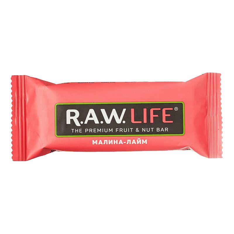 R.a.w. Life Батончик орехово-фруктовый Малина-Лайм 47 г