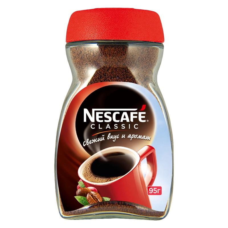 Nestle Нескафе Классик Кофе натуральный растворимый 95 г