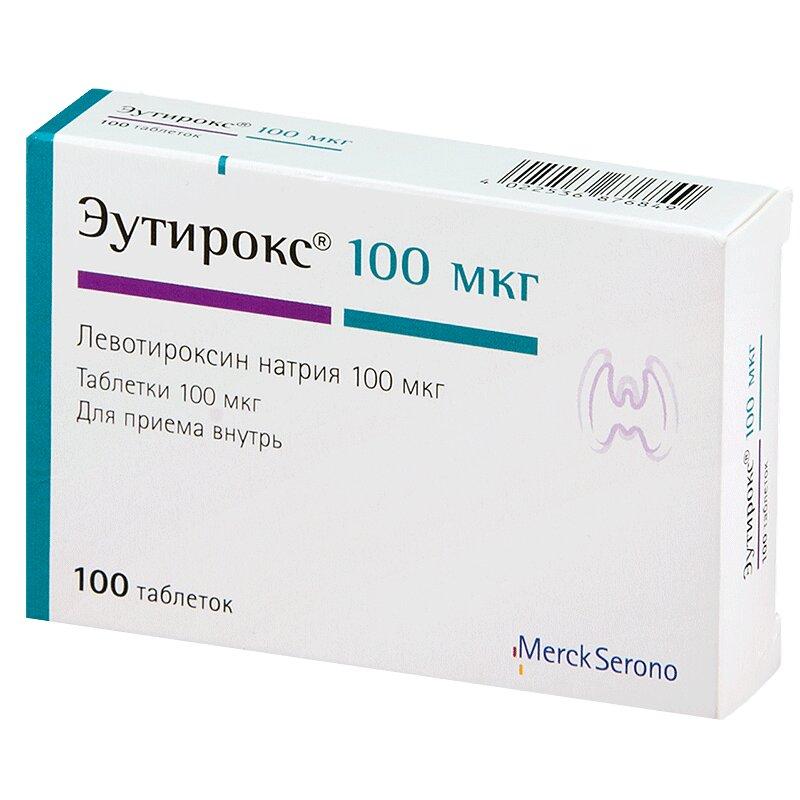 Эутирокс таблетки 100 мкг 100 шт