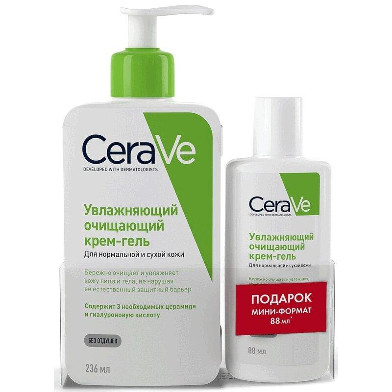 CeraVe Крем-гель очищающий для нормальной и сухой кожи фл.236 мл+гель 88 мл подарок