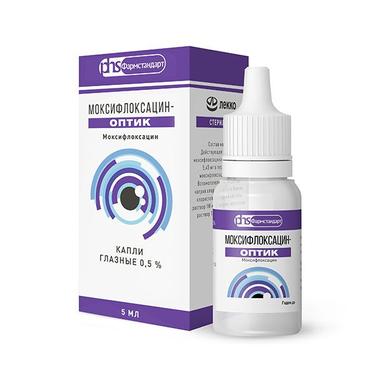 Моксифлоксацин-Оптик капли глазные 0,5% 5 мл фл.-кап.1 шт