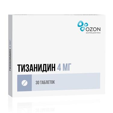 Тизанидин таблетки 4 мг 30 шт