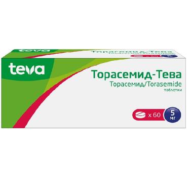 Торасемид-Тева таблетки 5 мг 60 шт