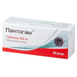 Пантогам таблетки 500 мг 50 шт