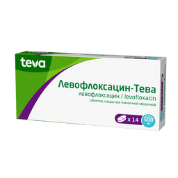 Левофлоксацин-Тева таб.п.п.о.500 мг 14 шт