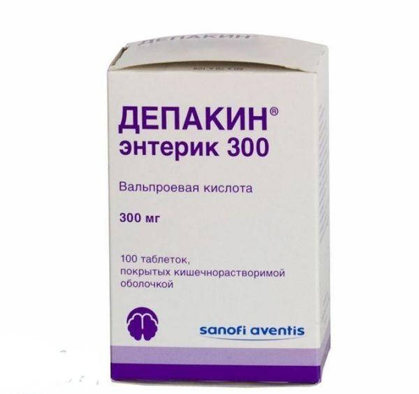 Депакин 300 энтерик таблетки 300 мг N100