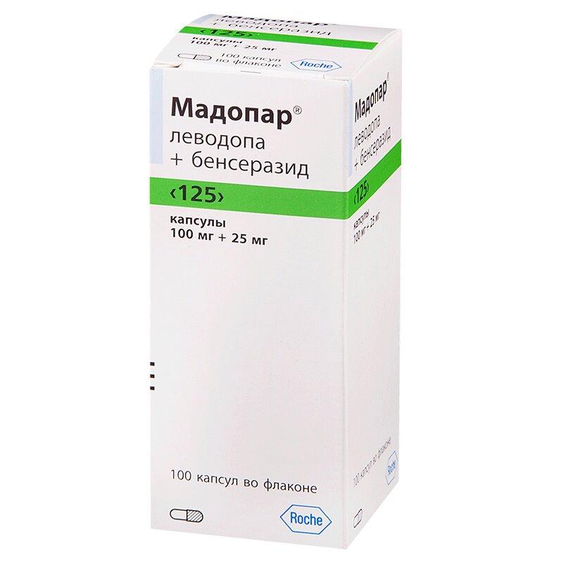 Мадопар 125 капсулы 100+25 мг 100 шт