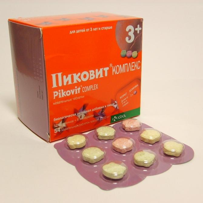 Пиковит комплекс для детей таблетки жевательные 1150 мг. 54 шт