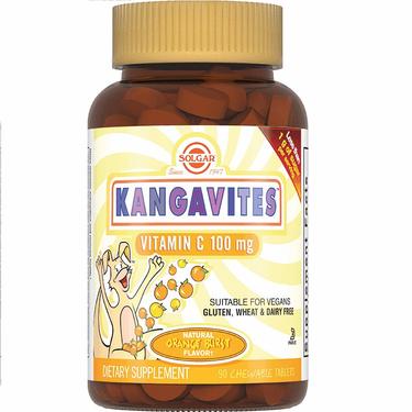 Solgar Кангавитес вит С 100 мг со вкусом апельсина таблетки жевательные для детей 90 шт