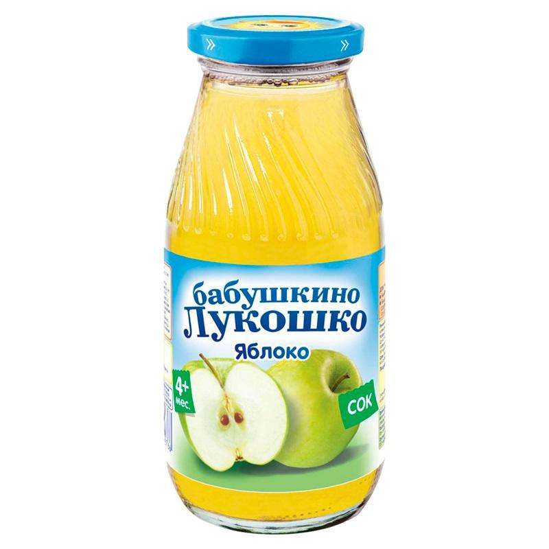 Детское питание Бабушкино Лукошко сок Яблоко осветленный без сахара 200 мл