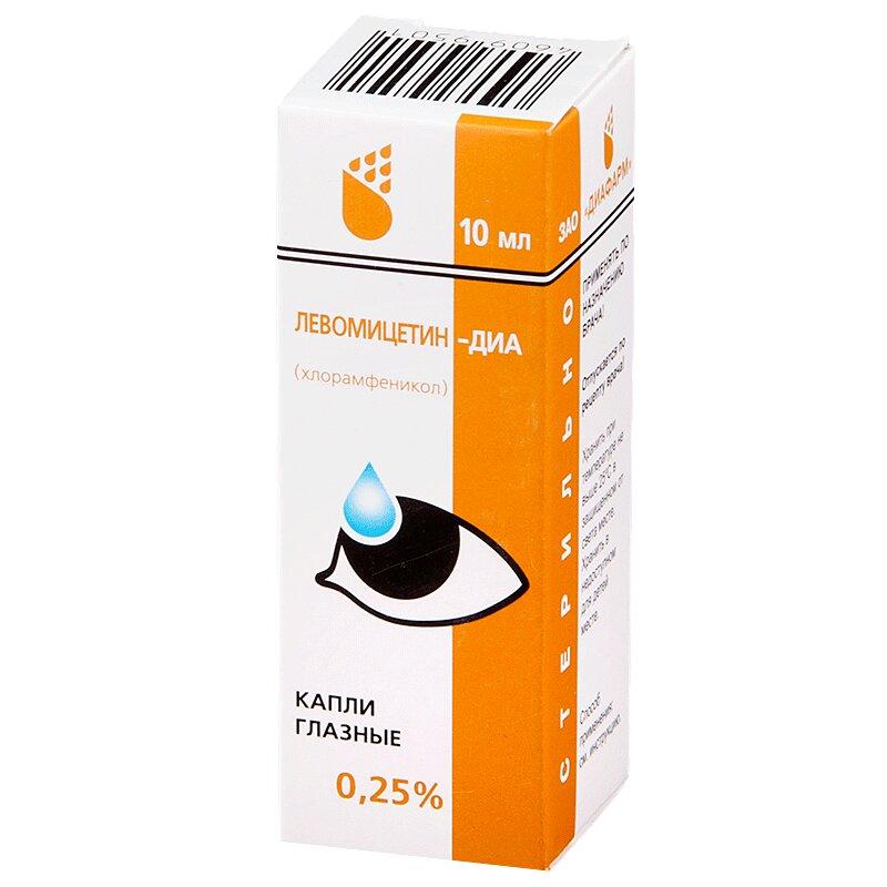 Левомицетин-DIA капли 0,25% фл.10 мл 1 шт