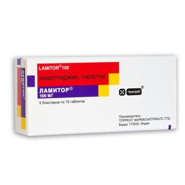 Ламитор таблетки 100 мг 50 шт