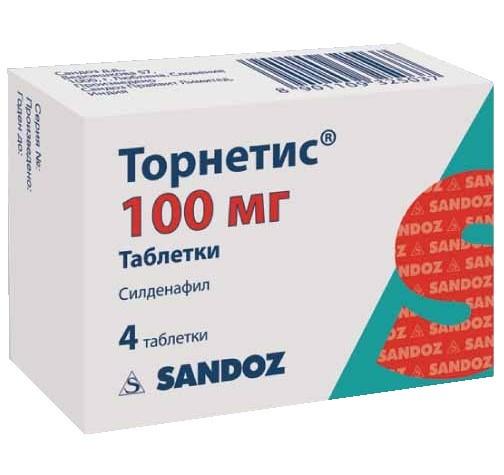 Торнетис таблетки 100 мг 4 шт