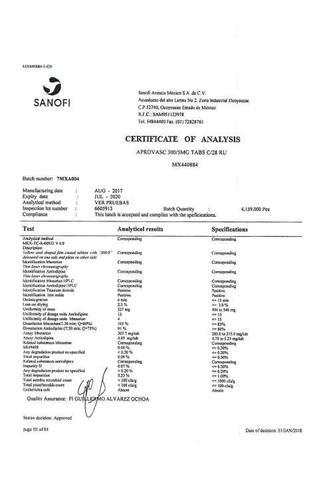 Сертификат Апроваск