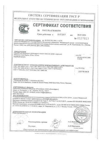 Сертификат Риностоп Аква Форте