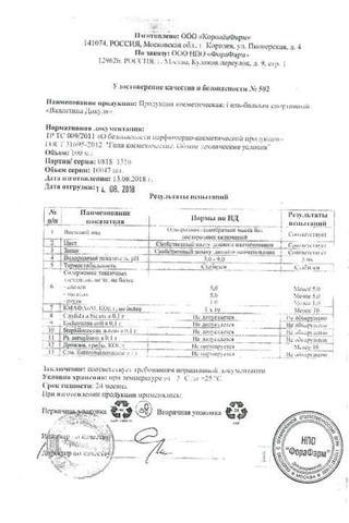 Сертификат Валентина Дикуля Тибетский гель 50 мл