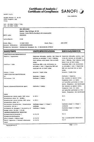 Сертификат Амарил таблетки 4 мг 30 шт