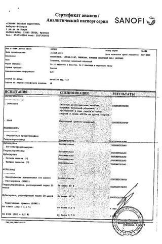 Сертификат Коапровель таблетки 12,5 мг+300 мг 28 шт