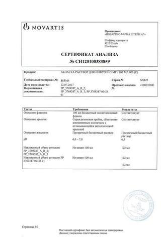 Сертификат Акласта