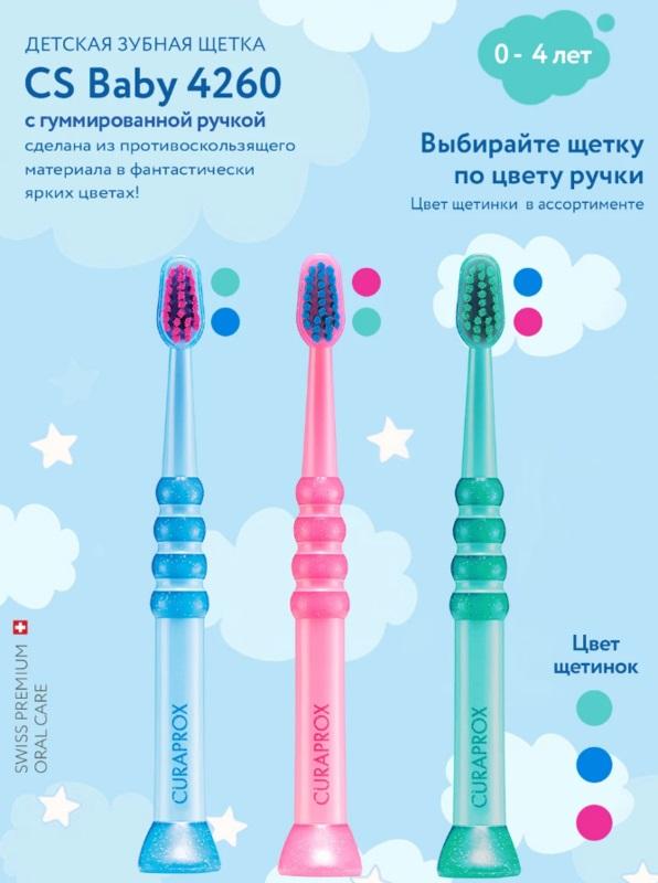 Curaprox Зубная щетка Куракид гумированная ручка для детей